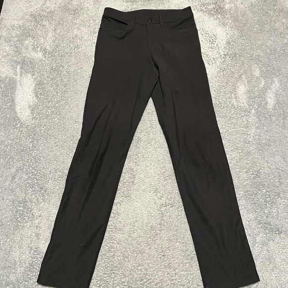 Lululemon ABC Classic Fit Pants Mens 28 (29x32.5) Black Warpstreme Straight *** - Picture 1 of 9